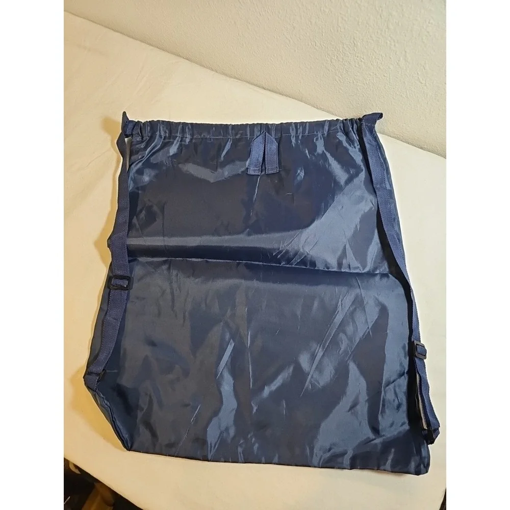 Skechers Nylon Drawstring Bag Backpack Gym Bag Tote Sack Navy‎ Blue 17